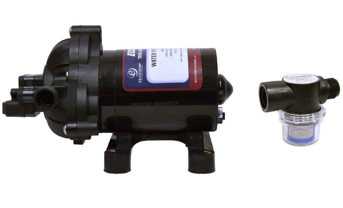 Eccotemp Eccoflo ECP12V Water Pump & Strainer 12v 2.9 GPM 50 PSI