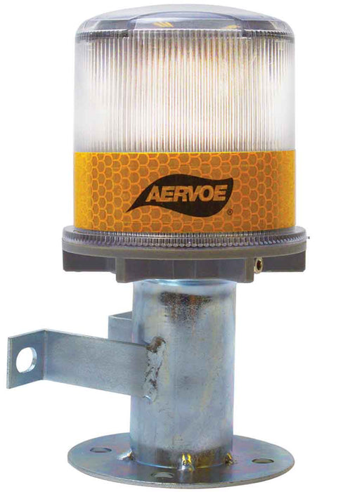 Aervoe 1198 Yellow LED Strobe/Signal Safety Light, Solar-powered