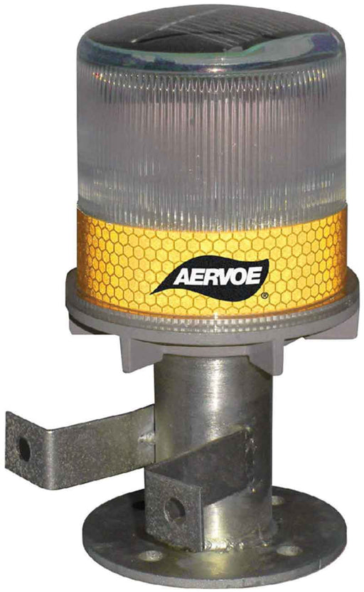 Aervoe Solar-powered LED Strobe/Signal Safety Light, Yellow