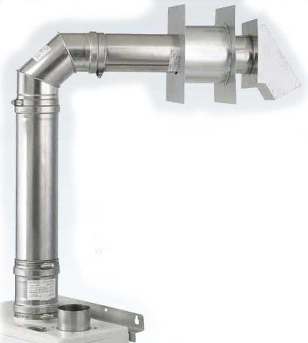 4" Diameter Through-Wall-Hung Water Heater Z-Vent Kit, Stainless Steel